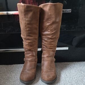 Denver Hayes Tan Over the Knee Boots